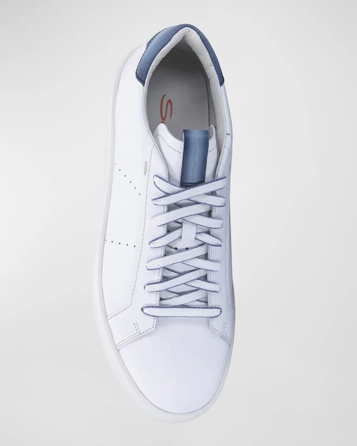 Men's Part Bicolor Leather Low-Top Sneakers - Image 5