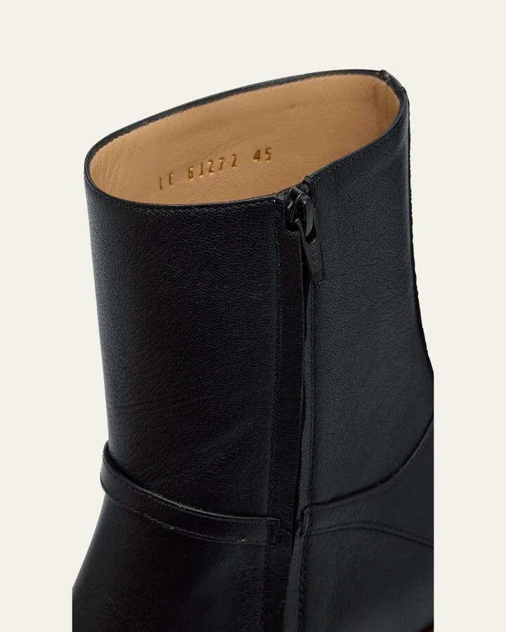 Men's Pat Leather Side-Buckle Booties - Image 2