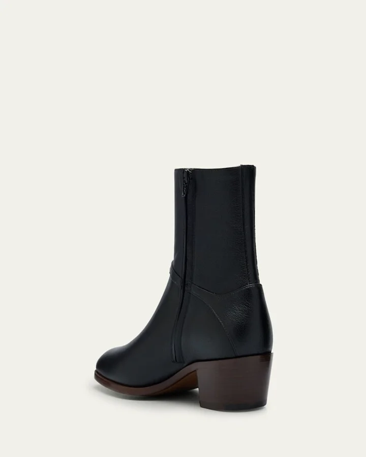 Men's Pat Leather Side-Buckle Booties - Image 7