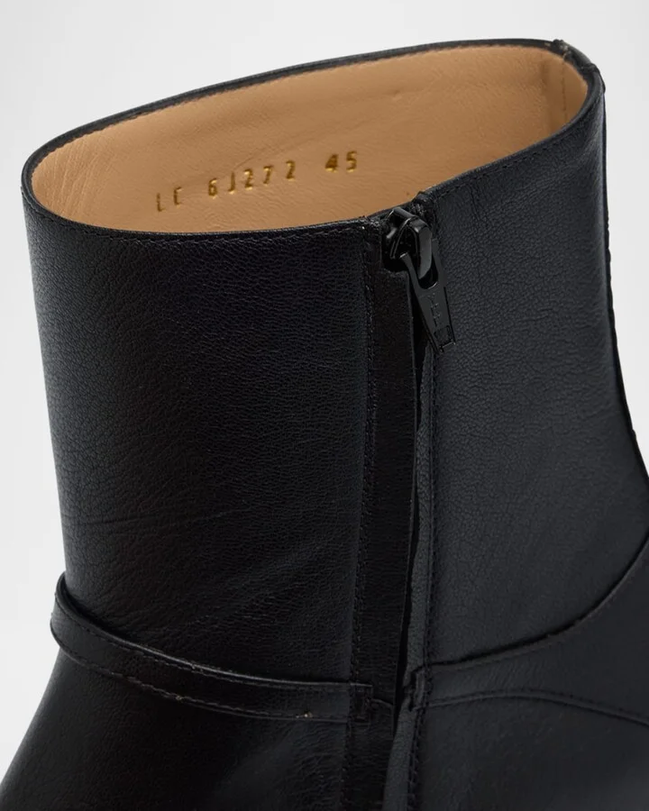 Men's Pat Leather Side-Buckle Booties - Image 3