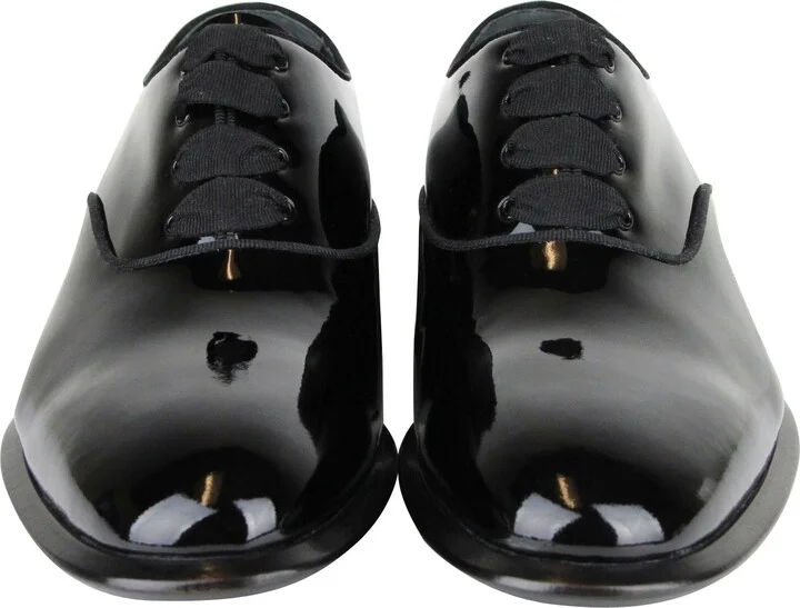 Men's Patent Black Leather Dress Shoes - Image 3