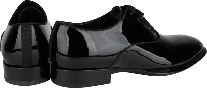 Men's Patent Black Leather Dress Shoes - Image 5