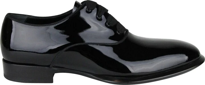 Men's Patent Black Leather Dress Shoes - Image 6