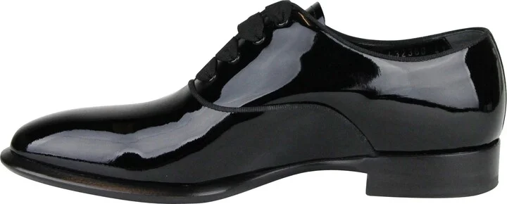 Men's Patent Black Leather Dress Shoes - Image 7