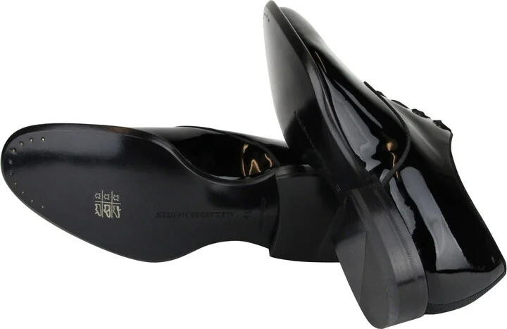 Men's Patent Black Leather Dress Shoes - Image 8