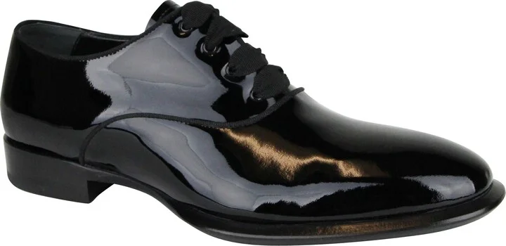 Men's Patent Black Leather Dress Shoes