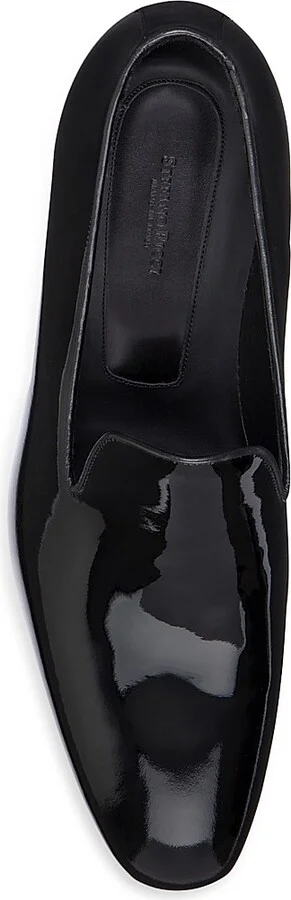 Men's Patent Calfskin Dress Shoes - Black - Size 7 - Image 4