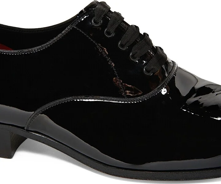 Men's Patent Lace-Up Oxfords - Black - Size 10 - Image 6