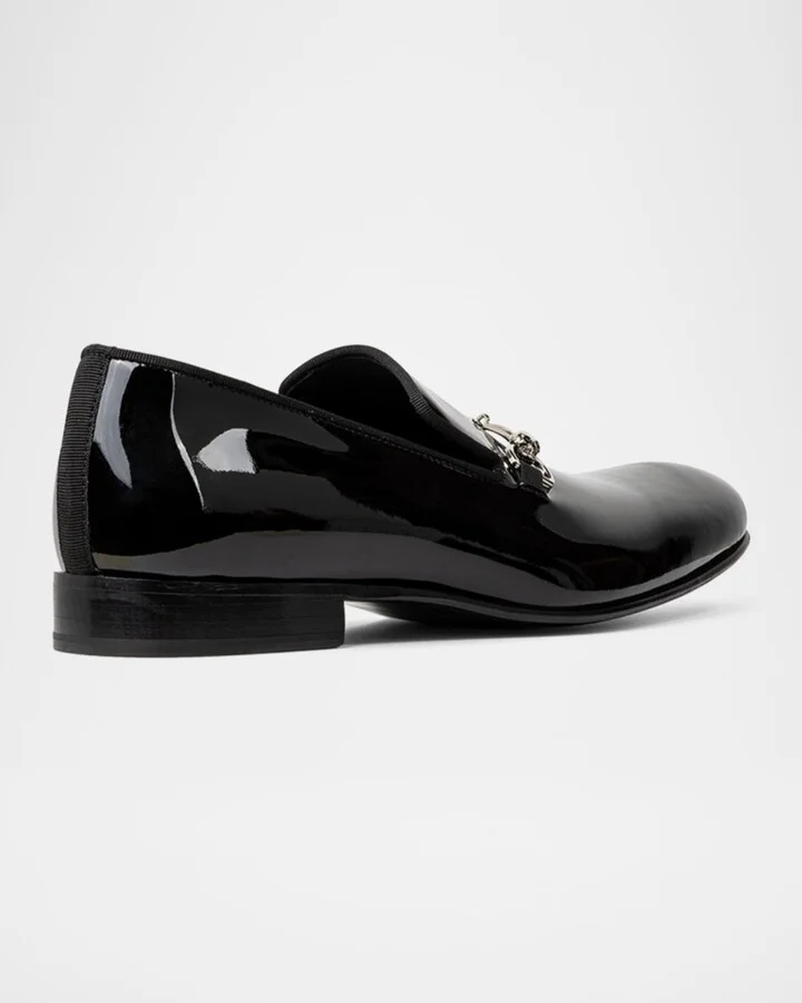 Men's Patent Leather Bit Loafers - Image 5