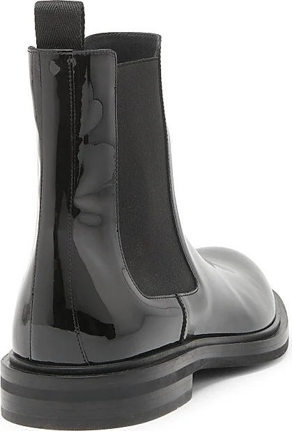 Men's Patent Leather Chelsea Boots - Nero - Size 9 - Image 2