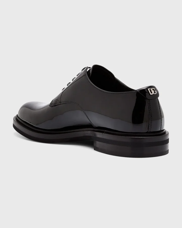 Men's Patent Leather Derby Shoes - Image 4