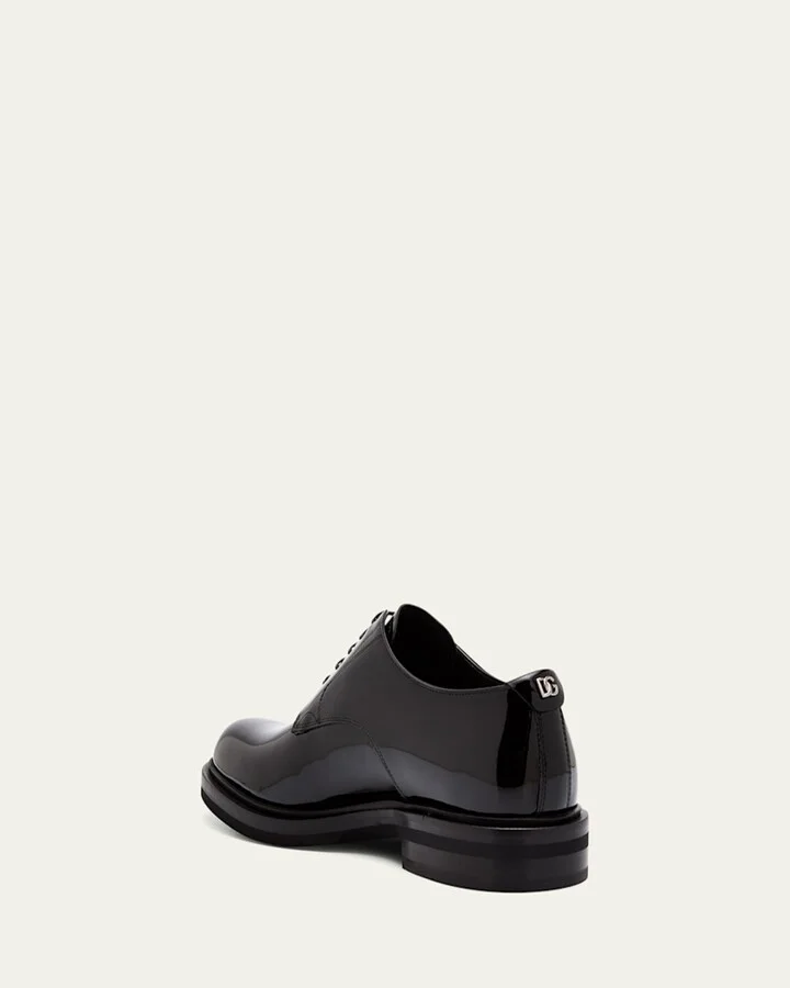 Men's Patent Leather Derby Shoes - Image 2