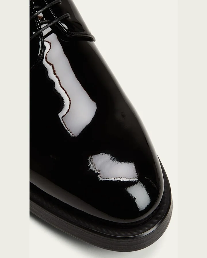 Men's Patent Leather Derby Shoes - Image 4