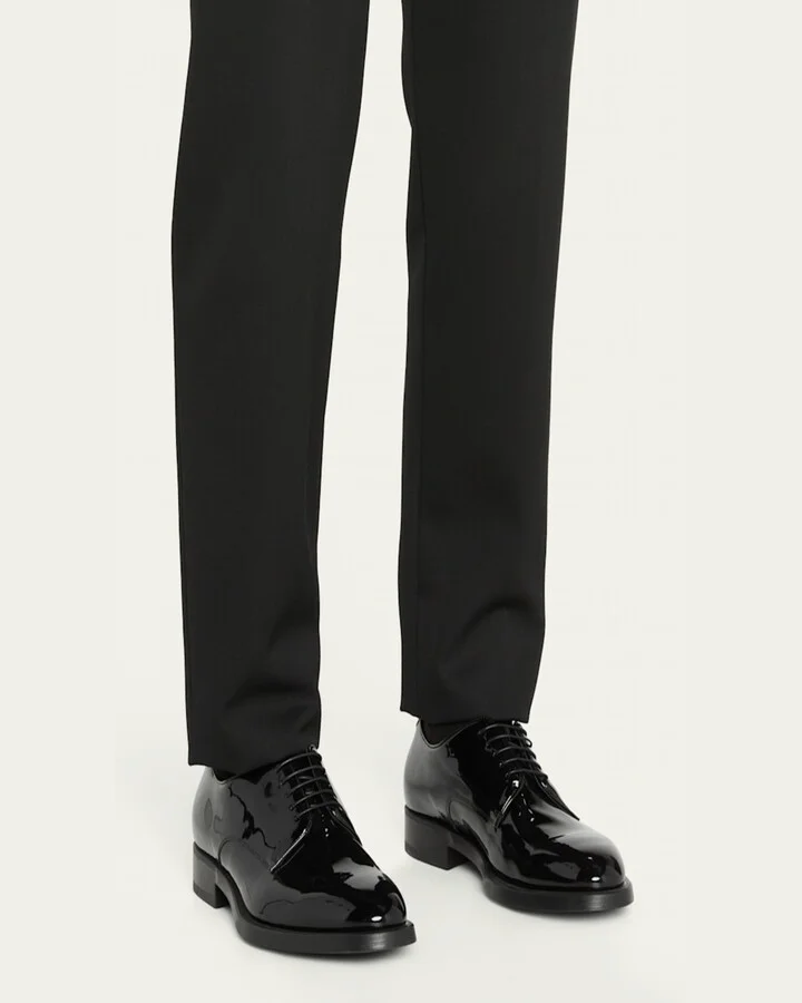 Men's Patent Leather Derby Shoes - Image 8