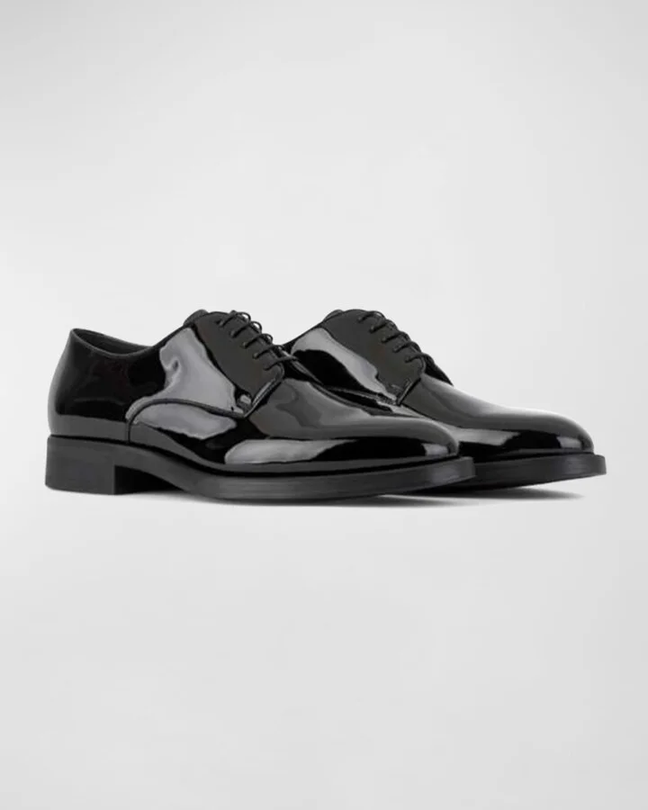 Men's Patent Leather Derby Shoes - Image 7
