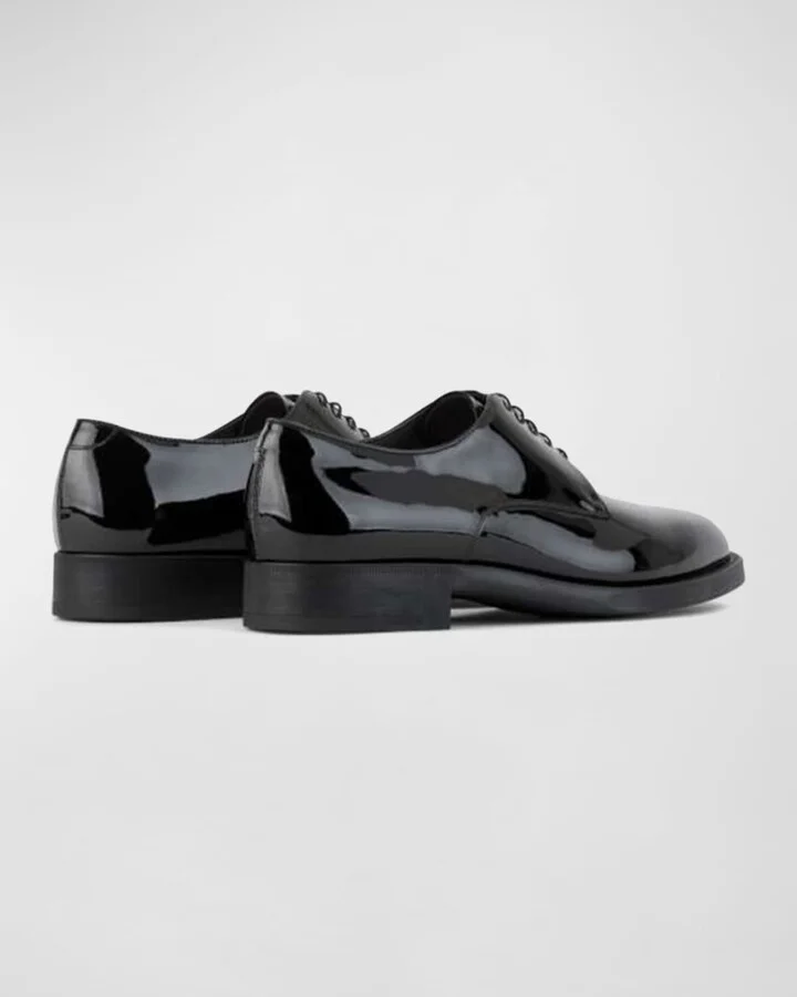 Men's Patent Leather Derby Shoes - Image 8