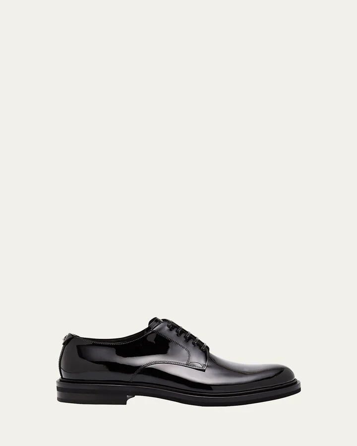 Men's Patent Leather Derby Shoes