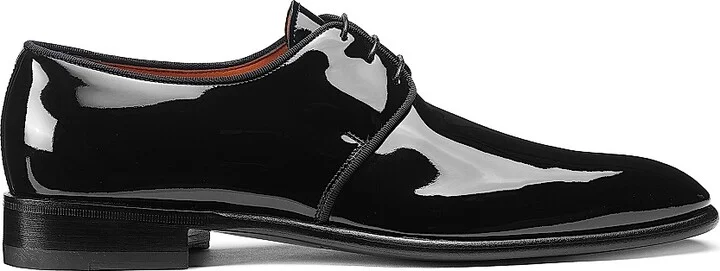 Men's Patent Leather Dress Shoes - Black - Size 8