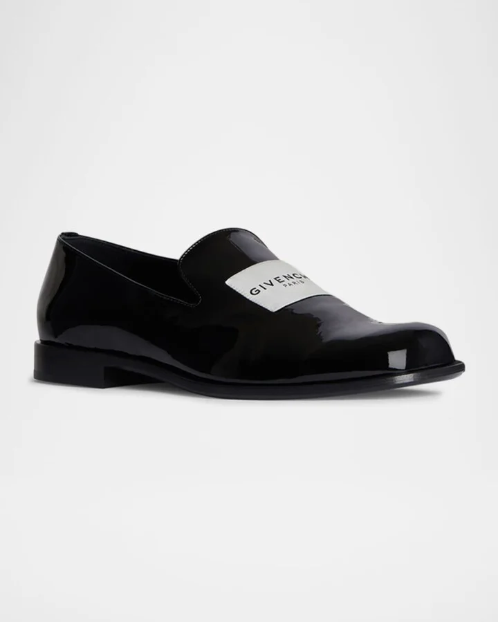 Men's Patent Leather Label Loafers - Image 4