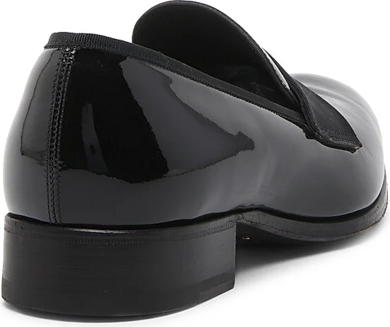 Men's Patent Leather Loafers - Black - Size 14 - Image 3