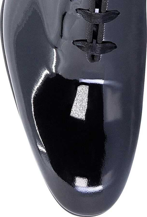 Men's Patent Leather Oxfords - Black - Size 8.5 - Image 4