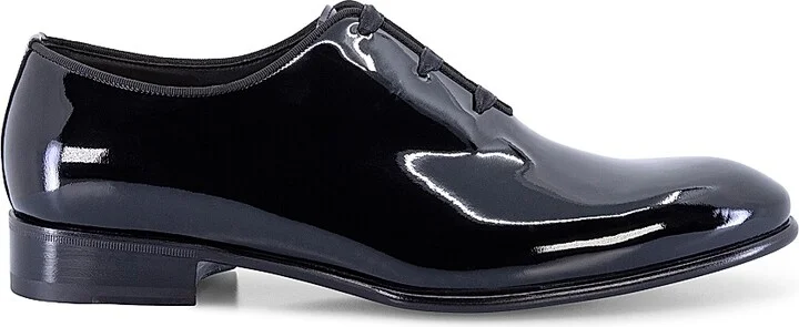 Men's Patent Leather Oxfords - Black - Size 8.5