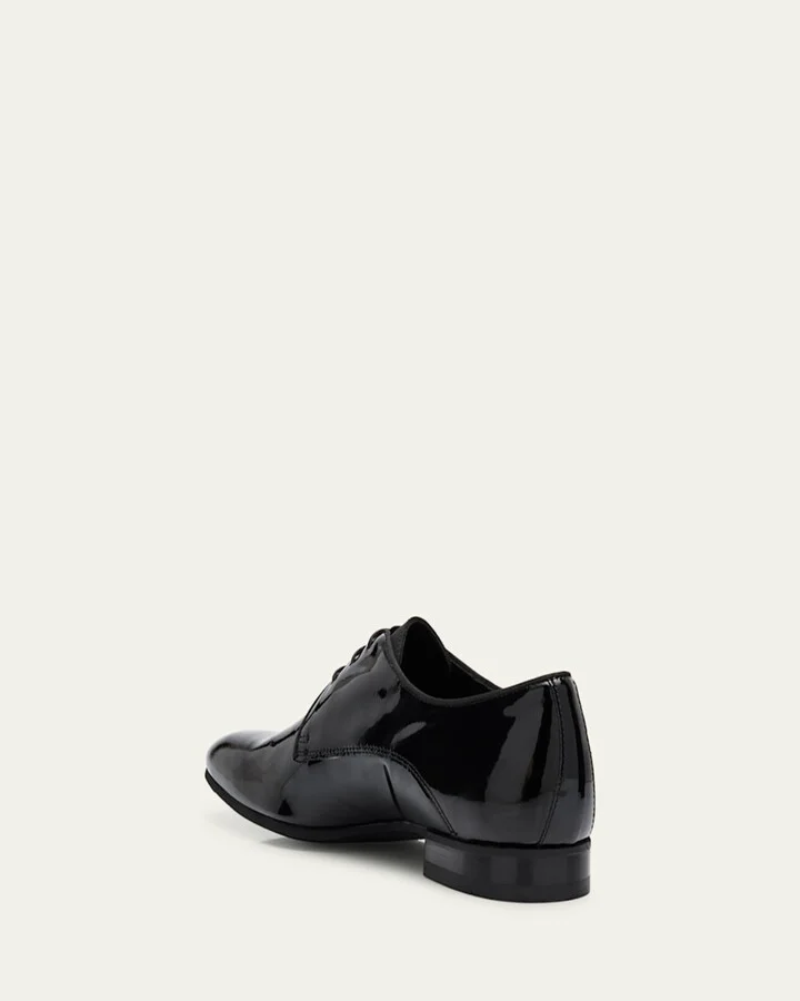 Men's Patent Leather Rubber-Sole Derby Shoes - Image 5