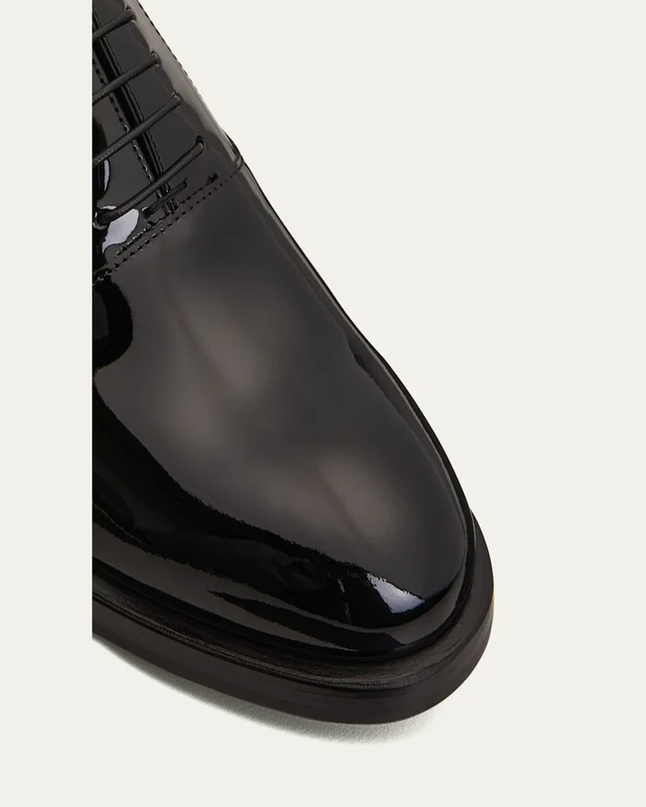 Men's Patent Leather Tuxedo Oxford Shoes - Image 4
