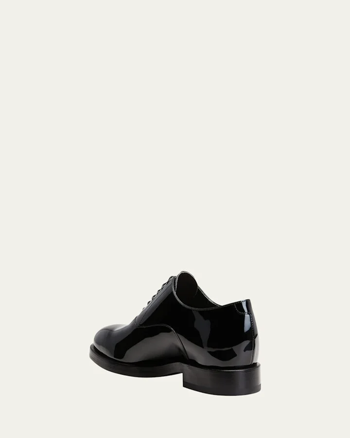 Men's Patent Leather Tuxedo Oxford Shoes - Image 5