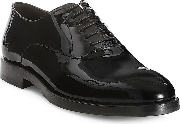 Men's Patent Leather Tuxedo Shoes - Nero - Size 9 - Image 2