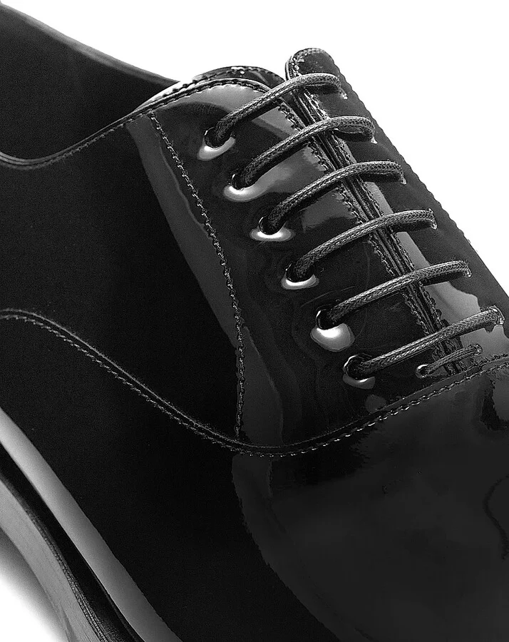 Men's Patent Leather Tuxedo Shoes - Nero - Size 9 - Image 6