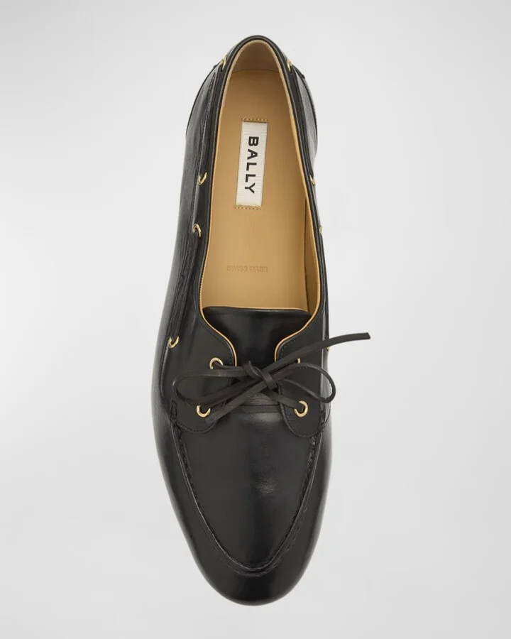 Men's Pathy Leather Boat Shoes - Image 3