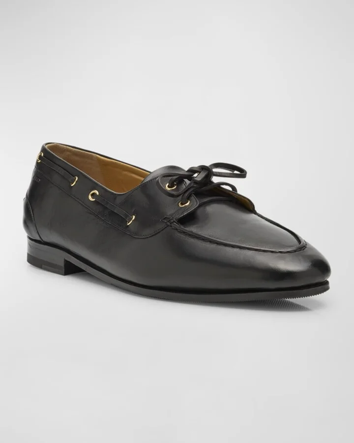 Men's Pathy Leather Boat Shoes - Image 10