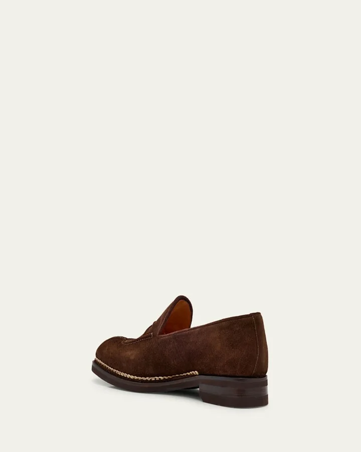 Men's Patrizio Leather Rubber-Sole Loafers - Image 4