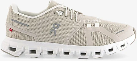Mens Pearl White Cloud 6 Mesh Low-Top Trainers 11.5