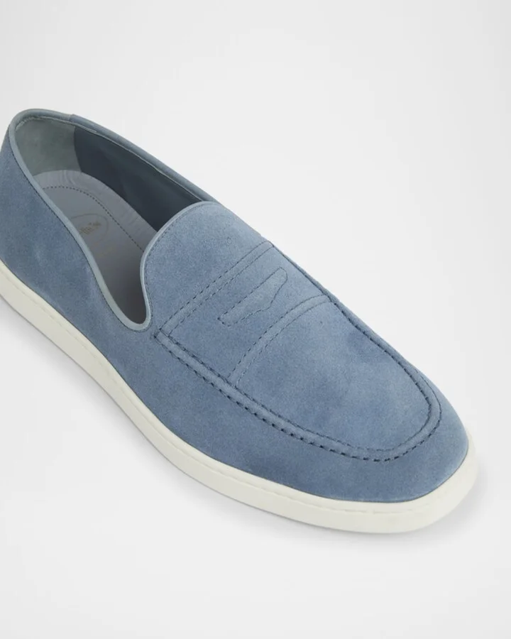 Men's Peebles Suede Penny Loafers - Image 2