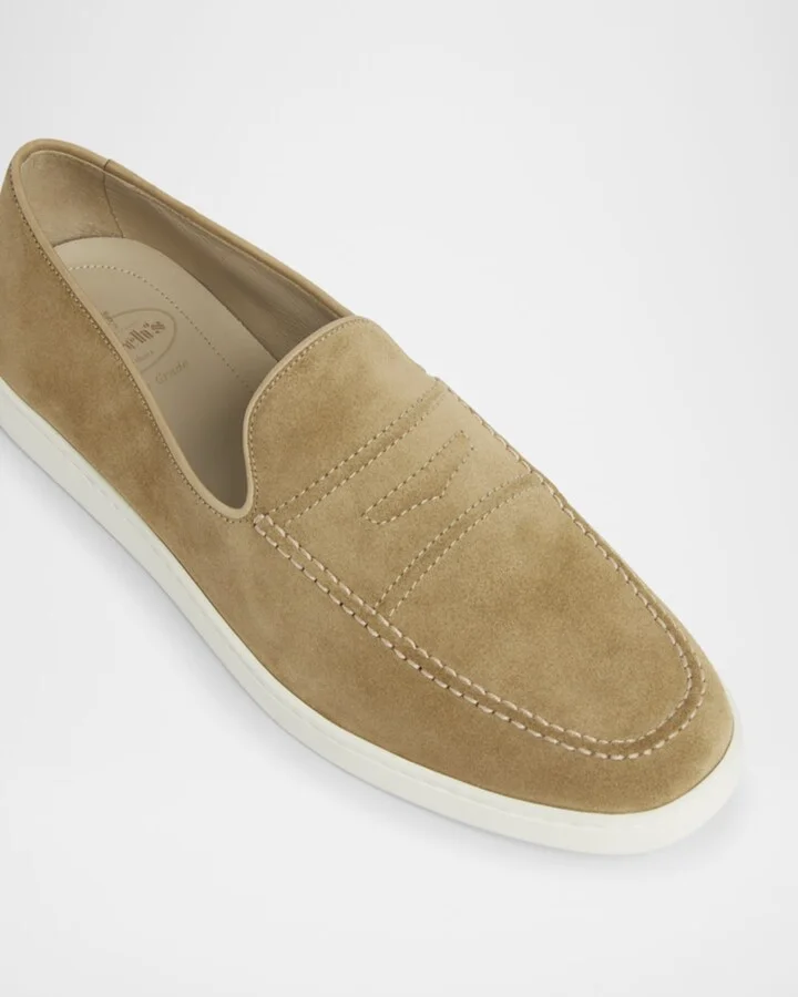 Men's Peebles Suede Penny Loafers - Image 7