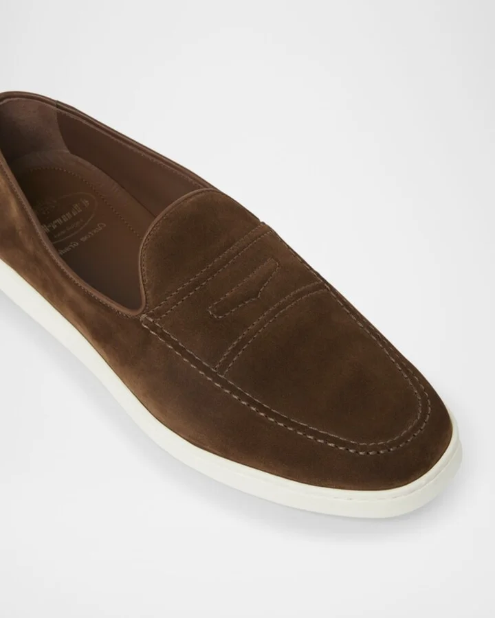 Men's Peebles Suede Penny Loafers - Image 10