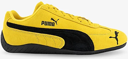 Mens Pele Yellow Speedcat Og Logo-Print Suede Low-Top Trainers Eur 38/5 Uk Women