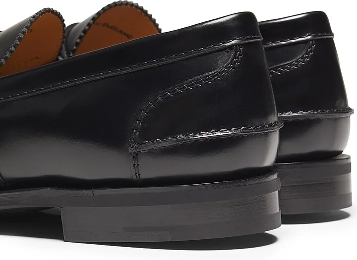 Men's Pembrey Leather Loafers - Black - Size 9 - Image 3