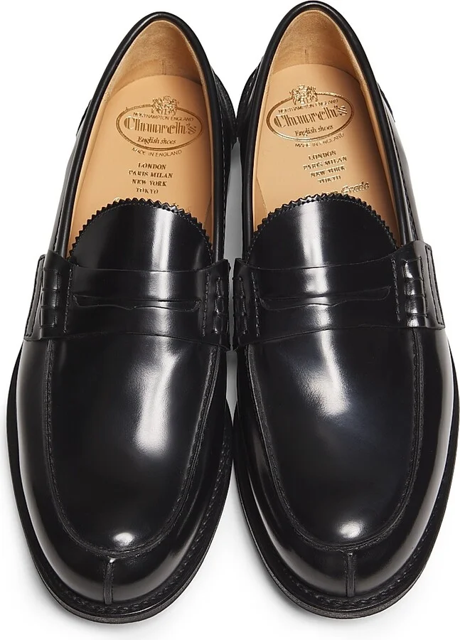 Men's Pembrey Leather Loafers - Black - Size 9 - Image 4