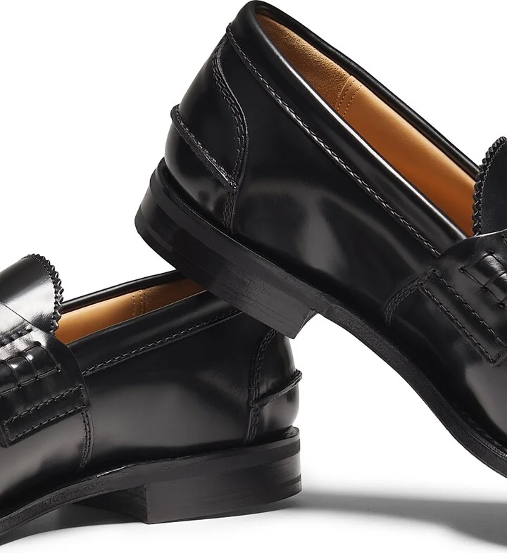 Men's Pembrey Leather Loafers - Black - Size 9 - Image 5