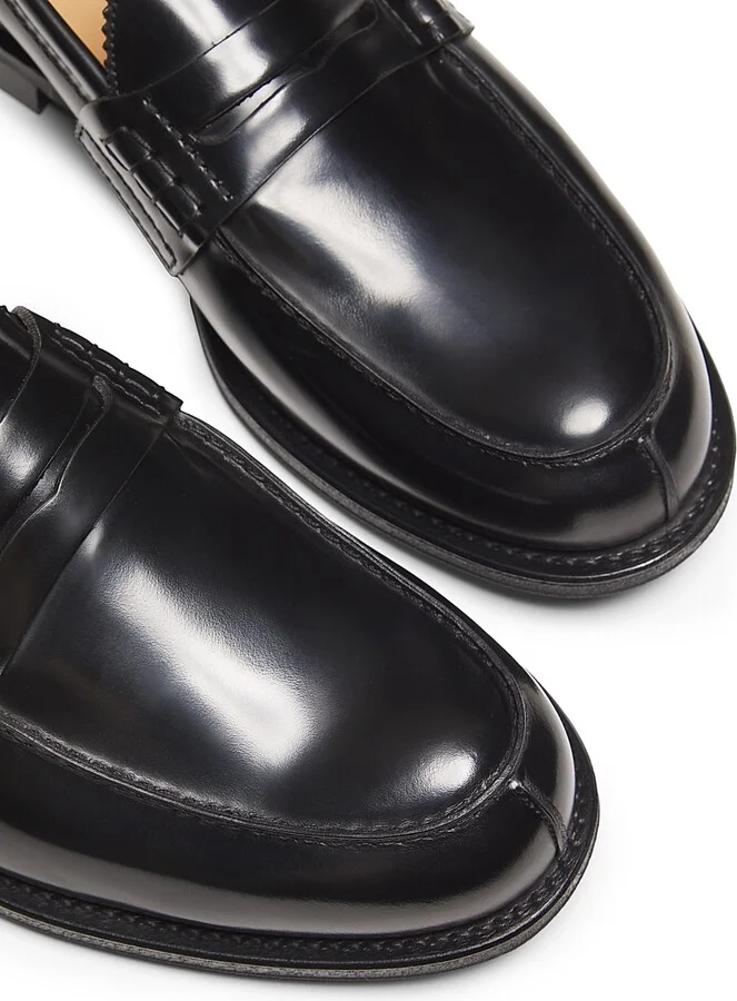 Men's Pembrey Leather Loafers - Black - Size 9 - Image 6