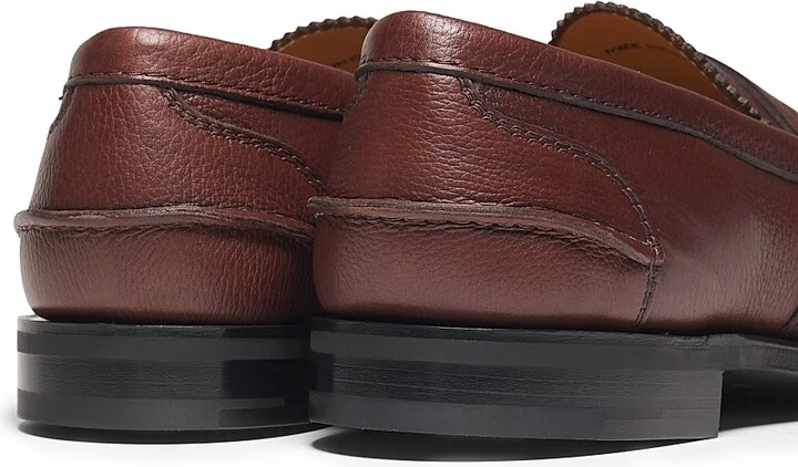 Men's Pembrey Leather Loafers - Black - Size 9 - Image 8