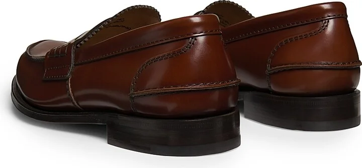 Men's Pembrey Leather Penny Loafers - Tabacco - Size 7.5 - Image 3