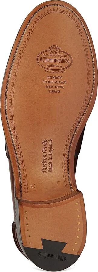 Men's Pembrey Leather Penny Loafers - Tabacco - Size 7.5 - Image 6