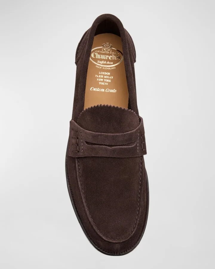 Men's Pembrey Suede Penny Loafers - Image 3