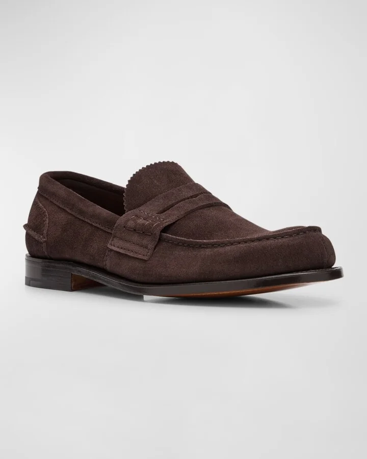 Men's Pembrey Suede Penny Loafers - Image 4