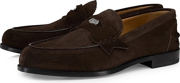 Men's Penny Leather Flat Crosta Loafers - Cafe - Size 7 - Image 2