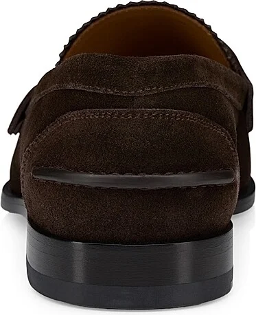 Men's Penny Leather Flat Crosta Loafers - Cafe - Size 7 - Image 3